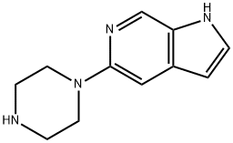 1H-Pyrrolo[2,3-c]pyridine, 5-(1-piperazinyl)- Struktur