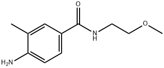 4-amino-N-(2-methoxyethyl)-3-methylbenzamide Struktur