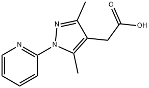 2-(3,5-Dimethyl-1-(pyridin-2-yl)-1H-pyrazol-4-yl)acetic acid Struktur