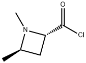 2-Azetidinecarbonyl chloride, 1,4-dimethyl-, trans- (9CI) Struktur