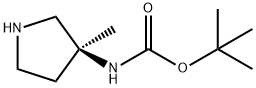 tert-butyl N-[(3S)-3-Methylpyrrolidin-3-yl]carbaMate Struktur