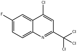 4-CHLORO-6-FLUORO-2-TRICHLOROMETHYLQUINOLINE Struktur