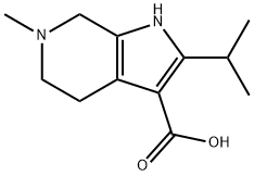 1H-Pyrrolo[2,3-c]pyridine-3-carboxylic  acid,  4,5,6,7-tetrahydro-6-methyl-2-(1-methylethyl)- Struktur