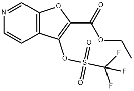 Furo[2,3-c]pyridine-2-carboxylic acid, 3-[[(trifluoroMethyl)sulfonyl]oxy]-, ethyl ester Struktur