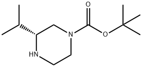 (R)-1-N-Boc-3-isopropylpiperazine Struktur