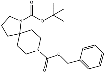 1,8-Diazaspiro[4.5]decane-1,8-dicarboxylic acid, 1-(1,1-diMethylethyl) 8-(phenylMethyl) ester Struktur