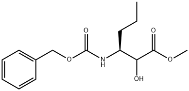 (3S)-2-Hydroxy-3-[[(benzyloxy)carbonyl]aMino]hexanoic Acid Methyl Ester Struktur