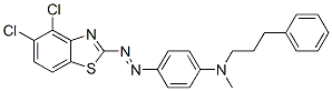 N-[4-[(dichloro-2-benzothiazolyl)azo]phenyl]-N-methyl-Benzenepropanamine Struktur