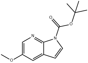 5-METHOXY-PYRROLO[2,3-B]PYRIDINE-1-CARBOXYLICACIDTERT-BUTYLESTER Struktur