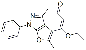 2-Propenal,  3-(3,5-dimethyl-1-phenyl-1H-furo[2,3-c]pyrazol-4-yl)-3-ethoxy- Struktur