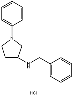 1-PHENYL-N-(PHENYLMETHYL)-3-PYRROLIDINAMINE HYDROCHLORIDE Struktur