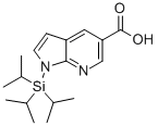 1H-Pyrrolo[2,3-b]pyridine-5-carboxylic acid, 1-[tris(1-methylethyl)silyl]- Struktur