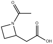 2-Azetidineacetic acid, 1-acetyl- (9CI) Struktur