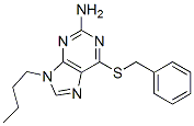 6-benzylsulfanyl-9-butyl-purin-2-amine Struktur