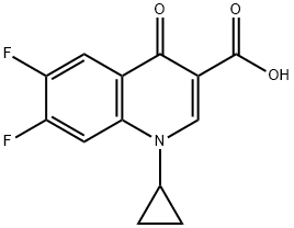 1-Cyclopropyl-6,7-difluoro-1,4-dihydro-4-oxoquinoline-3-carboxylic Acid Struktur