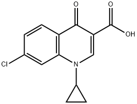 7-Chloro-1-cyclopropyl-4-oxo-1,4-dihydroquinoline-3-carboxylic acid 結(jié)構(gòu)式