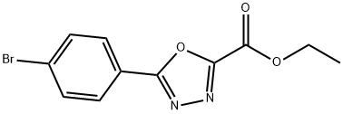 Ethyl 5-(4-bromophenyl)-1,3,4-oxadiazole-2-carboxylate Struktur