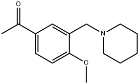 1-[4-METHOXY-3-(PIPERIDIN-1-YLMETHYL)PHENYL]ETHANONE Struktur