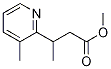 (+/-)-3-(3-methylpyridin-2-yl)butyric acid methyl ester Struktur