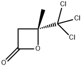 (R)-(+)-3-HYDROXY-3-METHYL-4,4,4-TRICHLOROBUTYRIC BETA-LACTONE Struktur