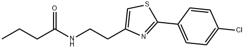 N-(2-(2-(4-chlorophenyl)thiazol-4-yl)ethyl)butyraMide Struktur