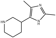 Piperidine,  3-(2,4-dimethyl-1H-imidazol-5-yl)- Struktur