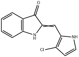 3H-Indol-3-one,  2-[(3-chloro-1H-pyrrol-2-yl)methylene]-1,2-dihydro- Struktur