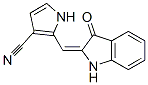 1H-Pyrrole-3-carbonitrile,  2-[(1,3-dihydro-3-oxo-2H-indol-2-ylidene)methyl]- Struktur