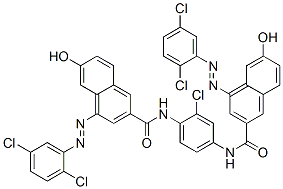 2-Naphthalenecarboxamide, N,N'-(2-chloro-1,4-phenylene) bis[4-[(2,5-dichlorophenyl)azo]-6-hydroxy- Struktur