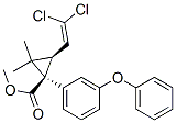 (3-phenoxyphenyl)methyl (1R,3R)-3-(2,2-dichloroethenyl)-2,2-dimethyl-c yclopropane-1-carboxylate Struktur