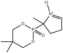 2-(5,5-Dimethyl-2-oxo-2λ5-[1,3,2]dioxaphosphinan-2-yl)-2-methyl-3,4-dihydro-2H-pyrrole  1-oxide,  5-(2,2-Dimethyl-1,3-propoxy  cyclophosphoryl)-5-methyl-1-pyrroline  N-oxide Struktur