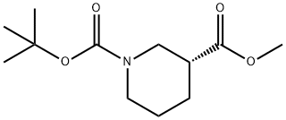 (R)-1-tert-butyl 3-methyl piperidine-1,3-dicarboxylate Struktur