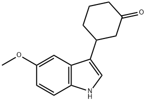 3-(5-methoxy-1H-indol-3-yl)-cyclohexanone Struktur