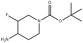 TERT-BUTYL 4-AMINO-3-FLUOROPIPERIDINE-1-CARBOXYLATE Struktur