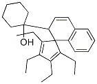 1-(2,3,4,5-TETRAETHYL-2'H-SPIRO[CYCLOPENTA[2,4]DIENE-1,1'-NAPHTHALENE]-2'-YL)CYCLOHEXANOL Struktur