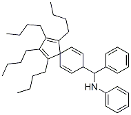 PHENYL-[PHENYL-(1,2,3,4-TETRABUTYL-SPIRO[4.5]DECA-1,3,6,9-TETRAEN-8-YL)-METHYL]-AMINE Struktur