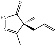 3H-Pyrazol-3-one,  2,4-dihydro-4,5-dimethyl-4-(2-propen-1-yl)-,  (4S)- Struktur