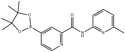 N-(6-METHYLPYRIDIN-2-YL)-4-(4,4,5,5-TETRAMETHYL-1,3,2-DIOXABOROLAN-2-YL)PICOLINAMIDE Struktur