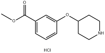 Methyl 3-(4-piperidinyloxy)benzoate hydrochloride Struktur