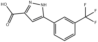 3-[3-(TRIFLUOROMETHYL)PHENYL]-1H-PYRAZOLE-5-CARBOXYLIC ACID Struktur