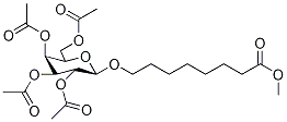 8-Methoxycarbonyloctanoyl-2’,3’,4’,6-tetra-O-acetyl--D-galactopyranoside Struktur