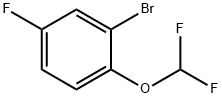 2-Bromo-1-difluoromethoxy-4-fluoro-benzene Struktur