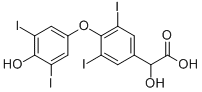 HYDROXY-[4-(4-HYDROXY-3,5-DIIODO-PHENOXY)]-3,5-DIIODOPHENYLACETIC ACID Struktur