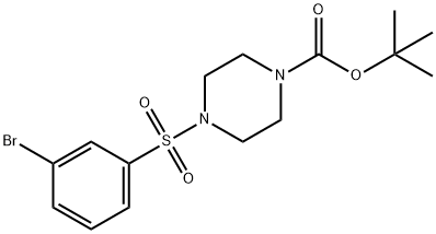 4-Boc-1-[(3-Bromobenzene)sulfonyl]piperazine Struktur