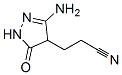 1H-Pyrazole-4-propanenitrile,  3-amino-4,5-dihydro-5-oxo- Struktur