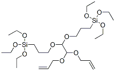 9-[di(allyloxy)methyl]-4,4,14,14-tetraethoxy-3,8,10,15-tetraoxa-4,14-disilaheptadecane Struktur