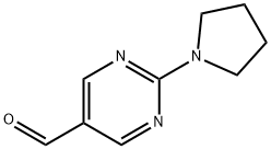 2-Pyrrolidin-1-ylpyrimidine-5-carboxaldehyde 97% Struktur