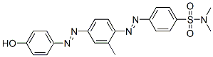 p-[[4-[(p-hydroxyphenyl)azo]-o-tolyl]azo]-N,N-dimethylbenzenesulphonamide Struktur