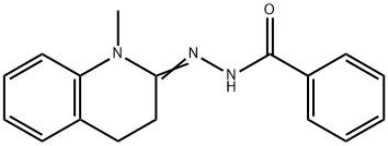 (3,4-Dihydro-1-methyl-2(1H)-quinolyidene)hydrazidebenzoicacid Struktur