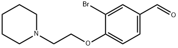 3-BroMo-4-[2-(piperidino)ethoxy]benzaldehyde Struktur